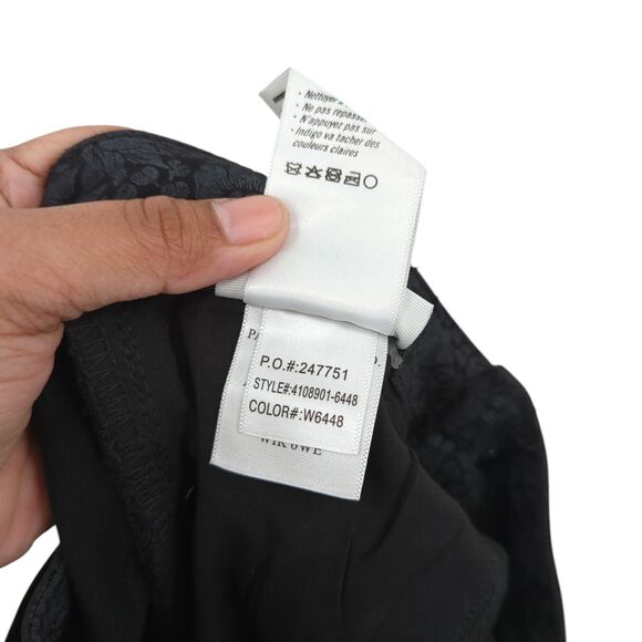 Morris Co x Paige Women 23 High Rise Manhattan Jeans Black Mallow Floral Coated - Picture 5 of 9